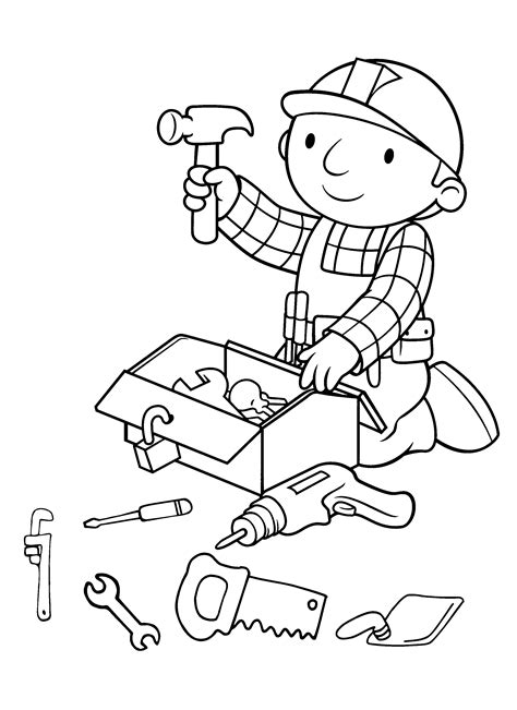 See also coloring pages picture below: Free Printable Bob The Builder Coloring Pages For Kids