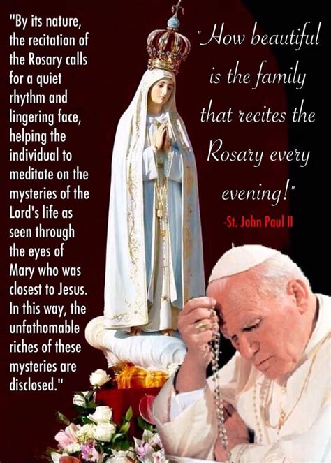 The Holy Rosary St John Paul Ii Catholic Faith John Paul Ii