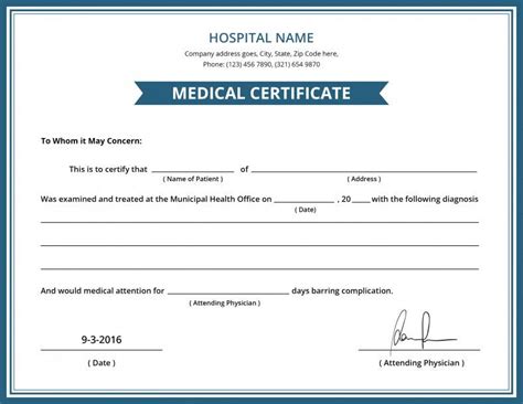 Simple Australian Doctors Certificate Template Sparklingstemware