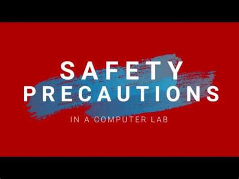 In this lesson, we shall define the computer laboratory, and learn how the laboratory is set up. SAFETY PRECAUTIONS IN A COMPUTER LAB (BNHS) - YouTube