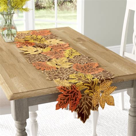 August Grove® Erasmus Floral Oval Thanksgiving Table Runner And Reviews