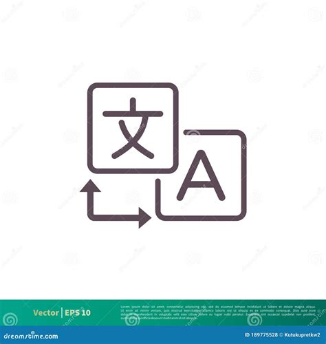 Translation Translator Icon Vector Logo Template Illustration Design