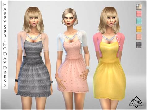 Happy Spring Day Dress By Devirose At Tsr Sims 4 Updates