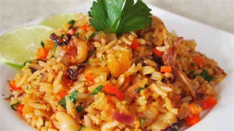 Peruvian Style Rice With Seafood Recipe