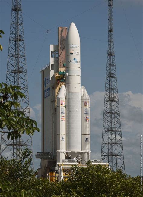 Europes Ariane 5 Rocket Moved To The Launch Zone In French Guiana On