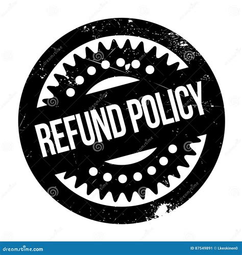 Refund Policy Rubber Stamp Stock Vector Illustration Of Give 87549891