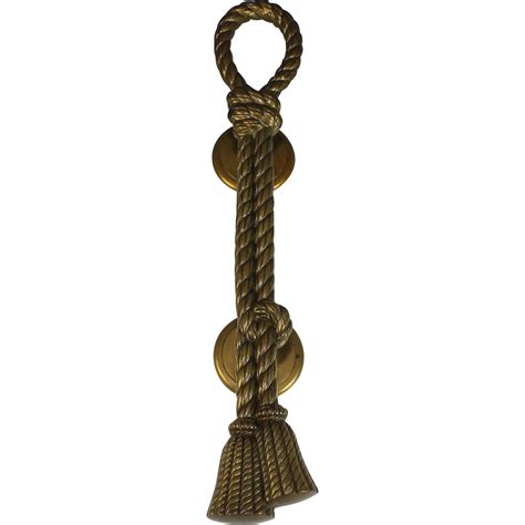 Antique French Bronze Rope Front Door Pullhandle French Antiques