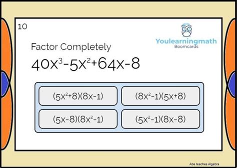 A polynomial can be defined as an algebraic expression composed of. Factoring 4 term polynomials by GROUPING - Google Quiz - Automatic Grading | Algebra activities ...