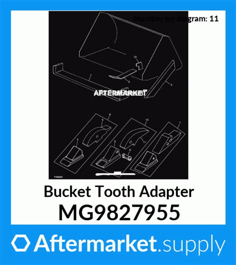 Mg9827955 Bucket Tooth Adapter Fits John Deere Aftermarketsupply
