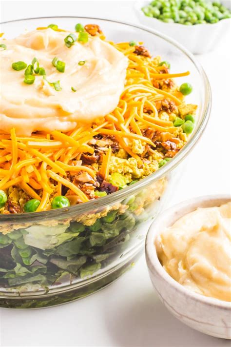 Best Vegan 7 Layer Salad With Creamy Ranch Dressing