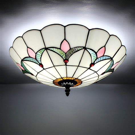Luckily, many several types of ceiling lights are discovered. 12 inch Blue Stained Glass Flush Mount Ceiling Light