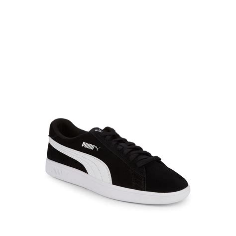 Puma Smash V2 Suede Trainers In Black For Men Lyst
