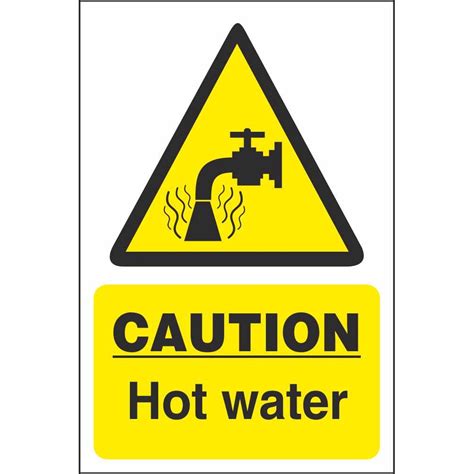 Caution Hot Water Kitchen Hazard Signs Food Hazard Safety Signs