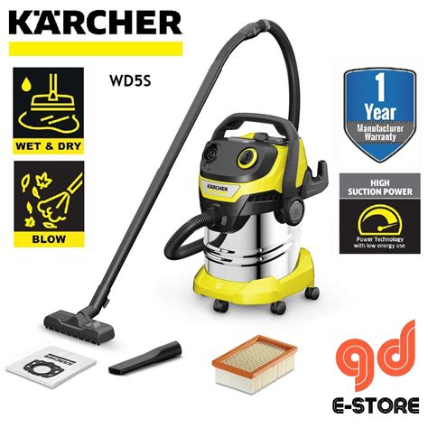 Karcher WD5 Premium Wet Dry Vacuum Cleaner 25L WD5S New Shopee Malaysia