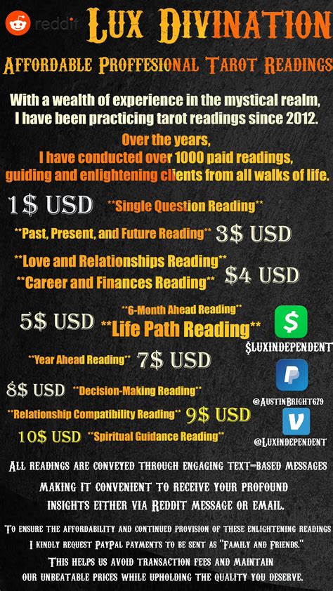 [Offer] Illuminating and Affordable Tarot Readings - Unlock Your Path