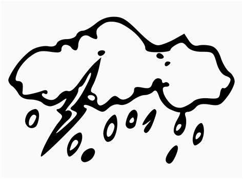 Kleur tekening van een eenvoudige klimaat pictogram. Drawing Storm | Free download on ClipArtMag