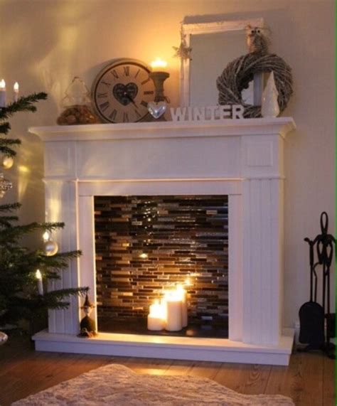Diy Faux Fireplace With Candles Makes Room Warmer And Cozy