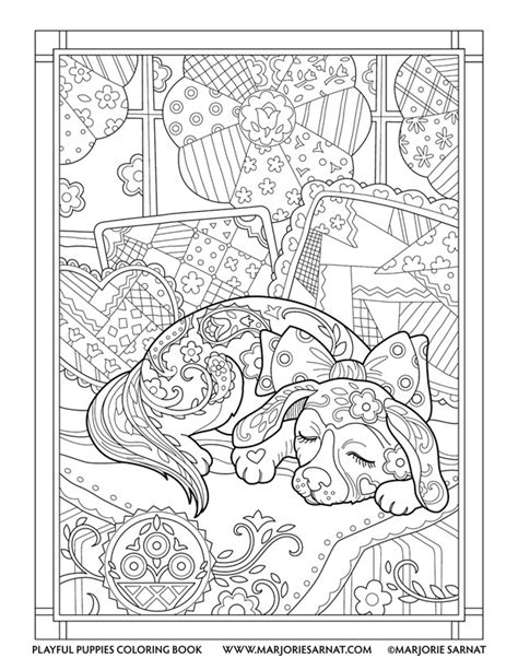 40+ dog coloring pages for adults for printing and coloring. Playful Puppies — Marjorie Sarnat Design & Illustration