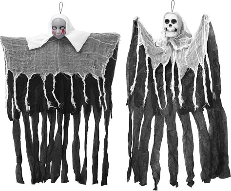 Rosaui 2 Pack Skeleton Halloween Decoration 80cm Spooky Halloween