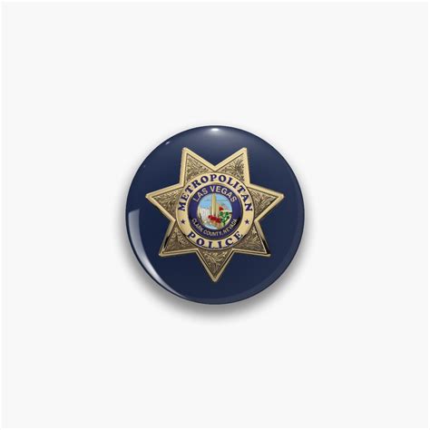 las vegas metropolitan police department lvmpd badge over blue velvet pin for sale by