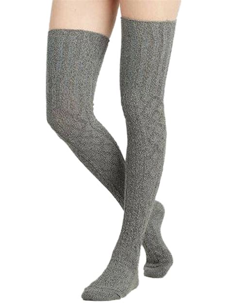 Canis Women Girls Cable Knit Long Boot Socks Over Knee Thigh High Warm Stocking