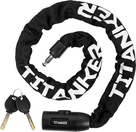 Titanker Bike Chain Lock Security Anti Theft Bike Lock Chain With Key Bicycle Chain Lock Bike
