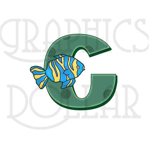 Tropical Fish Alphabet Graphics Dollar