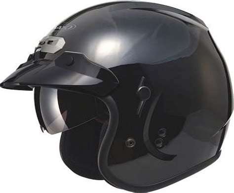 Gmax Gm 32 Solid Motorcycle Helmet Wsun Shield Black Md G1320025