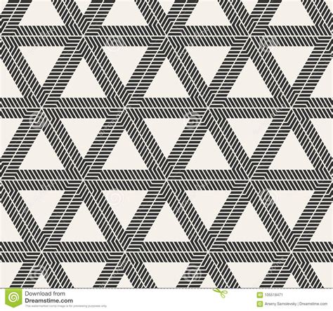 Vector Seamless Lines Pattern Modern Stylish Triangle Shapes Texture