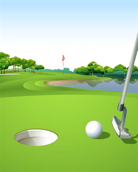 A Clean And Green Golf Course 521339 Vector Art At Vecteezy