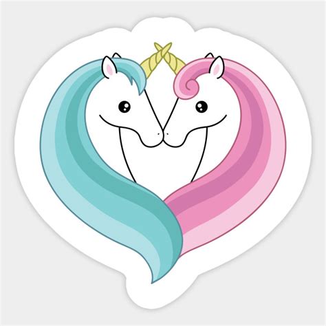 Download Unicorn heart - Unicorn - Sticker | TeePublic