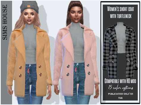 Short Coat With Turtleneck By Sims House At Tsr Sims 4 Updates