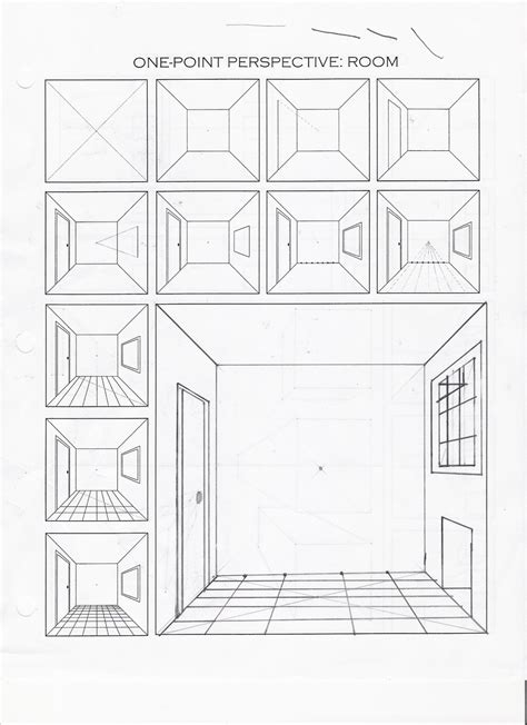 One Point Perspective Worksheets