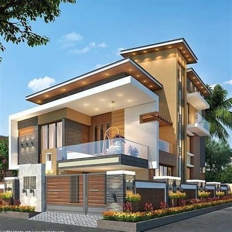 Duplex Exterior Design Of House In India Trendecors