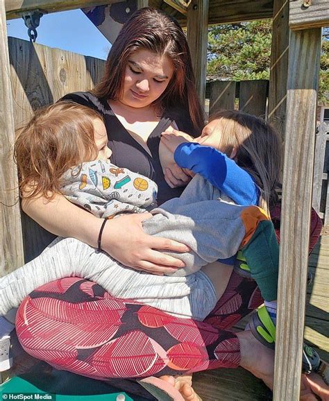 Mother Still Breastfeeds Her Five Year Old And Two Year Old Sons Breastfeeding In Public Two