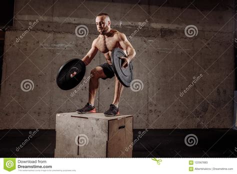Athlete With Naked Torso Wants To Break The Record Stock Image Image Of Aesthetic Fitness