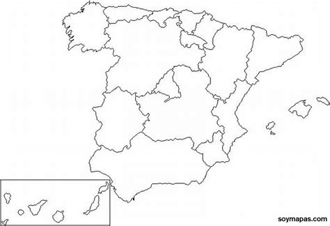 Mapa De España En Blanco