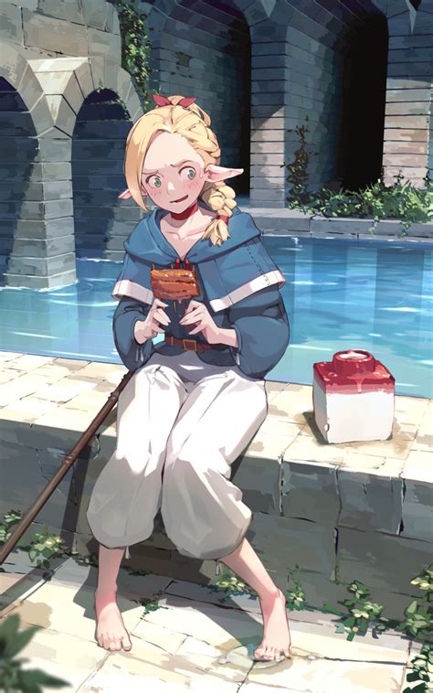 Seuhyo99 Marcille Donato Dungeon Meshi Highres 1girl Barefoot