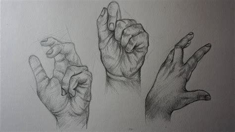 How To Draw Hands With Pencil Step By Step Realistic Hands Youtube