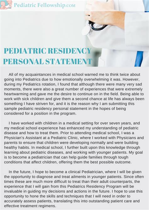 Expert Help Writing Pediatric Residency Personal Statement
