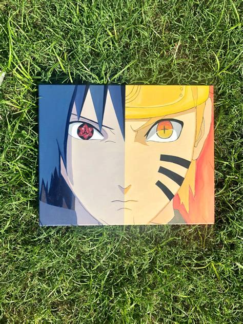 Sasuke And Naruto Painting Anime Canvas Art Canvas Art Painting