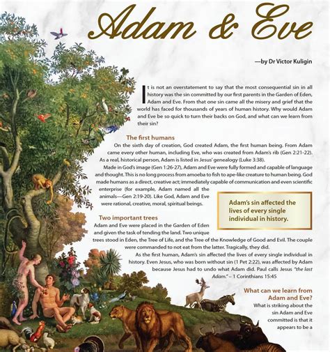 Characters Of The Bible Adam And Eve Joy Magazine Everand