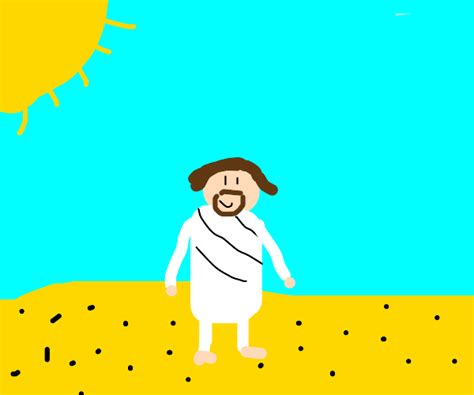 Jesus In The Desert Drawception