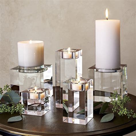 Modern Chunky Crystal Candle Holders Tealight Religious Contemporary C