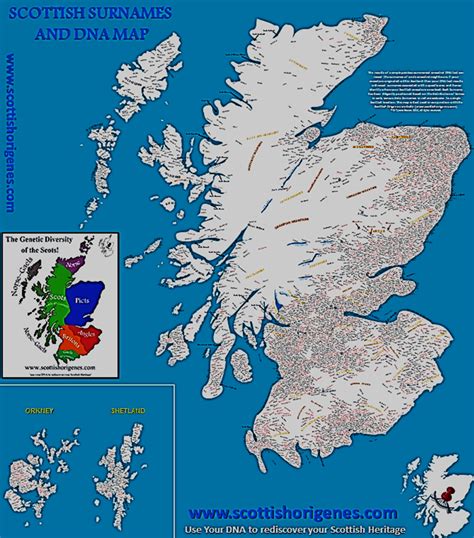 Scottish Surnames Map Scottish Origenes Scottish