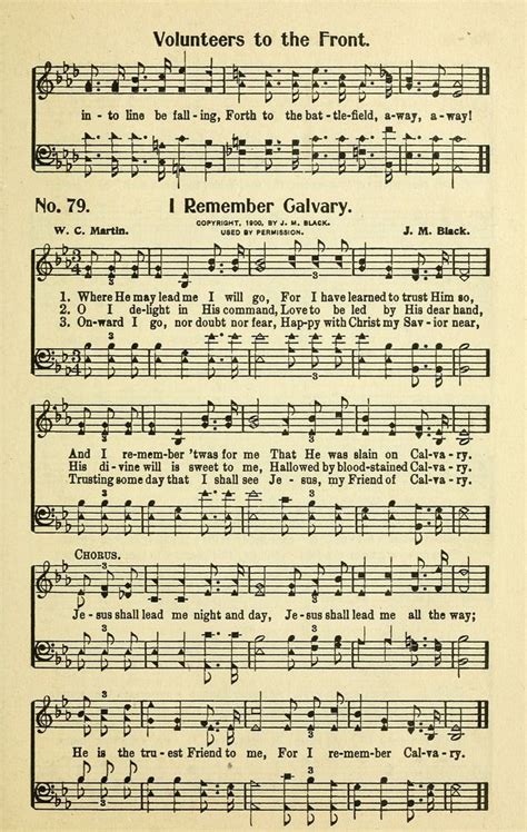I Remember Calvary Christian Song Lyrics Hymn Music Hymn Sheet Music