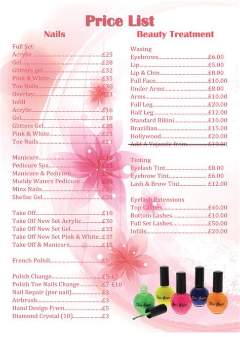 All our colouring and perming services are inclusive of a cut and finish. apple nails in conroe price list | Price List | Nail salon ...