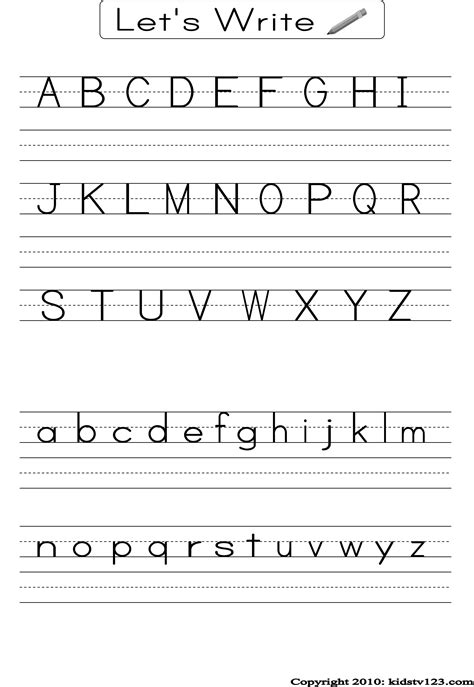 Alphabet Templates For Preschoolers Letter Worksheets