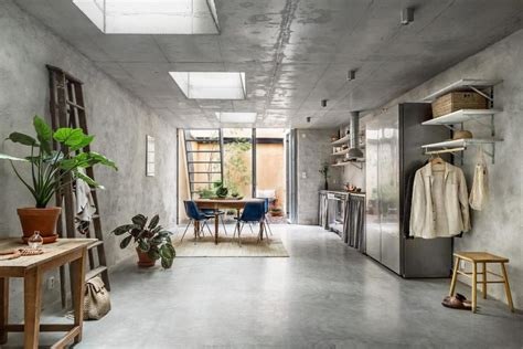 Concrete Walls Interior Trend in a Scandinavian Home Tour