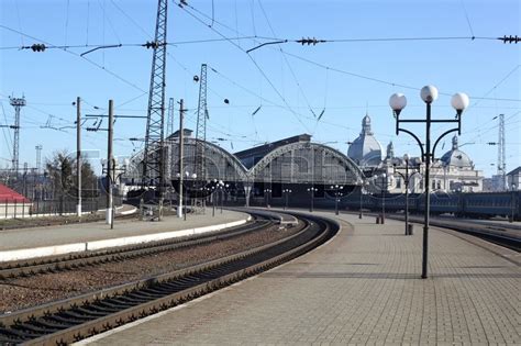 Railway Station In The City Of Lviv Stock Image Colourbox
